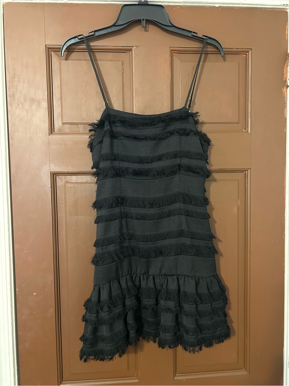 Princess Polly Black Fringe Mini Dress